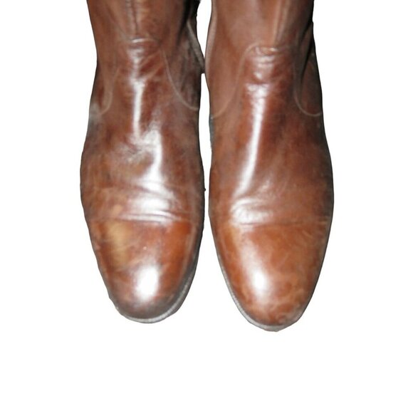 MORESCHI ITALY Genuine Italian Leather Boots in black size 8.5 Full zip Vintage main image 11
